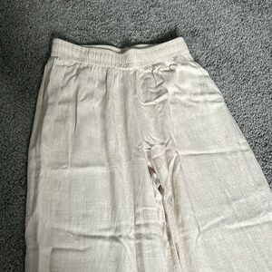 Princess Polly tan linen pants, size 2